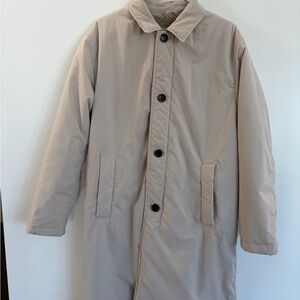 Zara Tan Thick Winter Coat with Buttons
